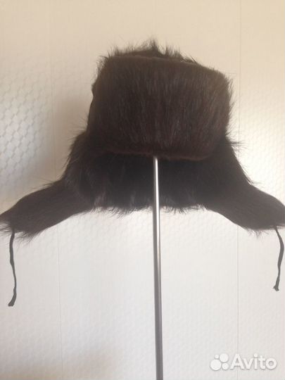 Мужская шапка-ушанка нутрия