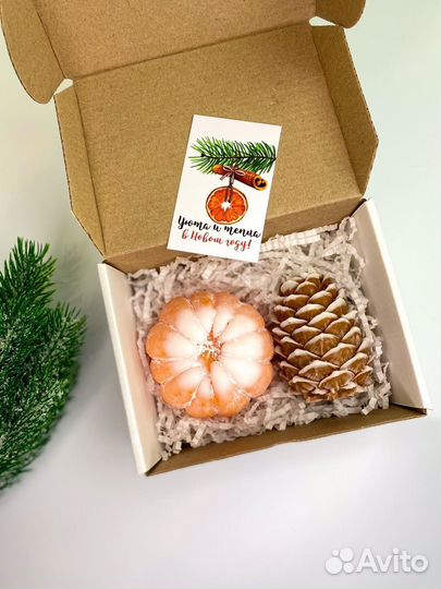 Новогодний набор мыла ручной работы