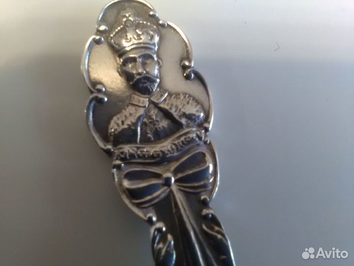 Антикварные чайные ложки King George V, посеребрян