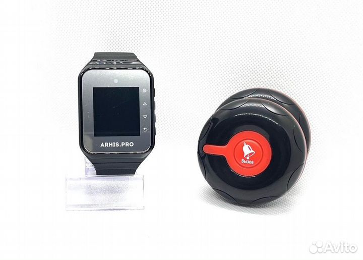 Кнопка вызова официанта Классик и пейджер часы