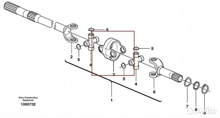 1744671 Фланец муфта соединительная полуоси