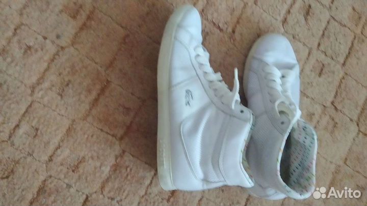 Кеды белые lacoste