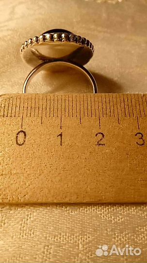 Серебряное кольцо с агатом 925проба