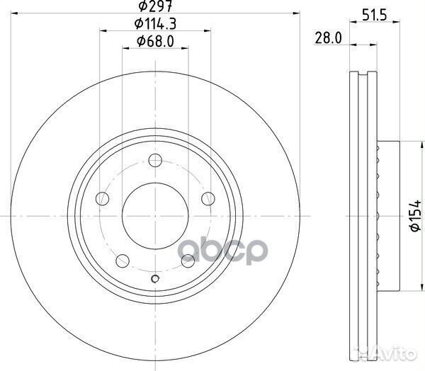 Диск тормозной перед ND5023K nisshinbo