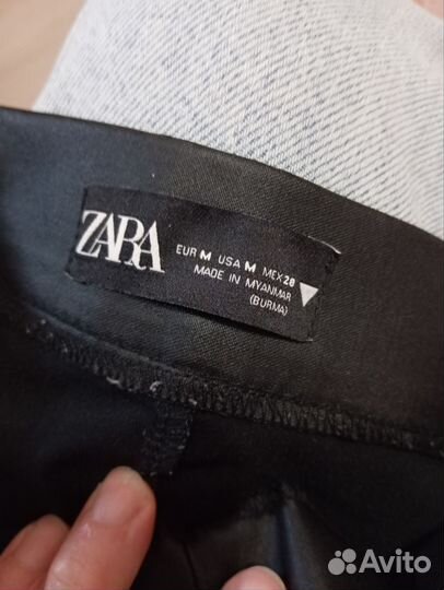 Леггинсы Zara экокожа размер М