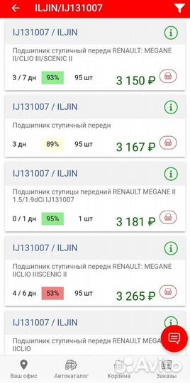 7701210111 Подшипник передний ступицы Renault