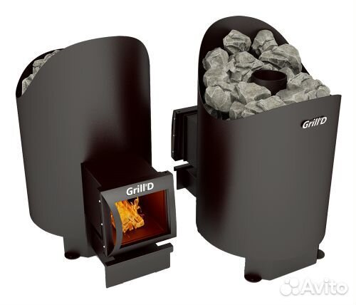Дровяная печь Grill'D Aurora 160 long black