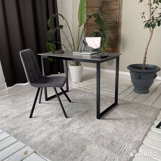 Письменный стол Лофт цемент темный. Керамогранит