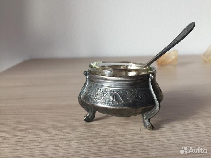 Солонка мельхиор СССР, новая, в коробке