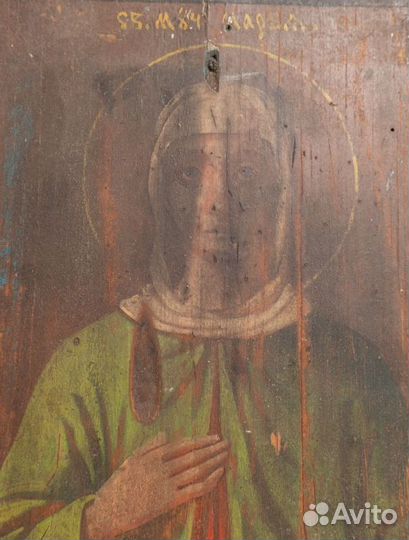 Старинная икона Святая Мученица Мария 19 век