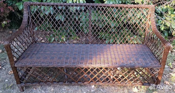 Диван из ротанга Латте