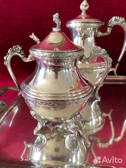 Сервизы антикварные. 2 шт. серебро