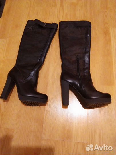 Miss sixty сапоги еврозима на каблуке нат кожа