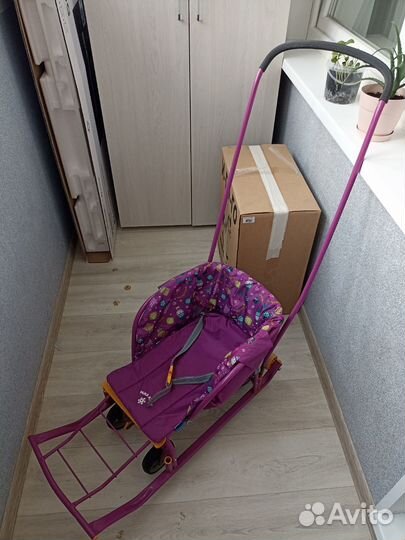 Детские санки на колесах