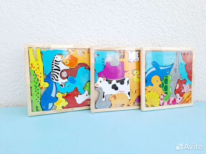 Развивающие игрушки пазл деревянный сортер