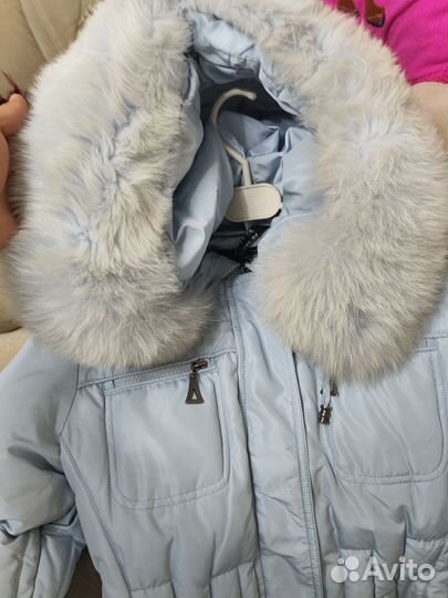 Пуховик зимний длинный женский