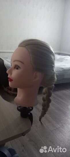 Голова манекен с натуральными волосами