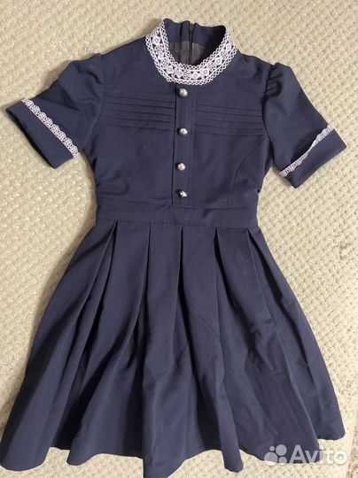 Платье школьное синее
