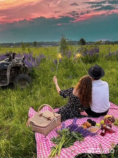 Романтическое свидание на квадроциклах с пикником