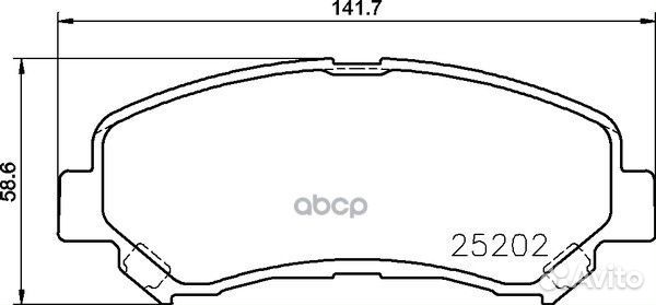 Колодки тормозные nissan qashqai 1.6/2.0 07/X