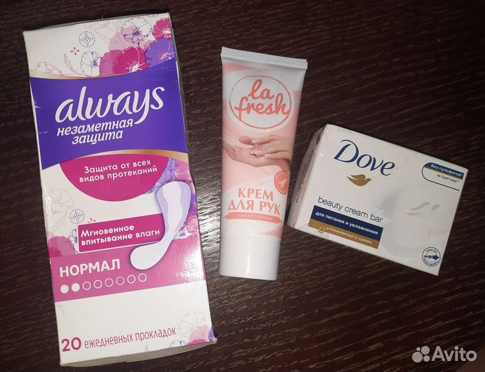 Мыло dove и always
