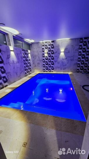 Семейная новая баня с горячим бассейном и Купелью