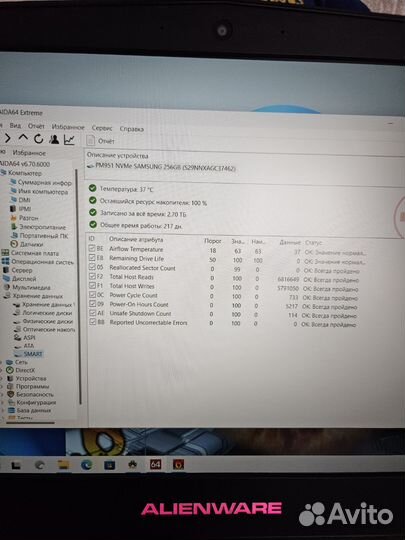 Игровой ноутбук Alienware i7 GTX970 16GB