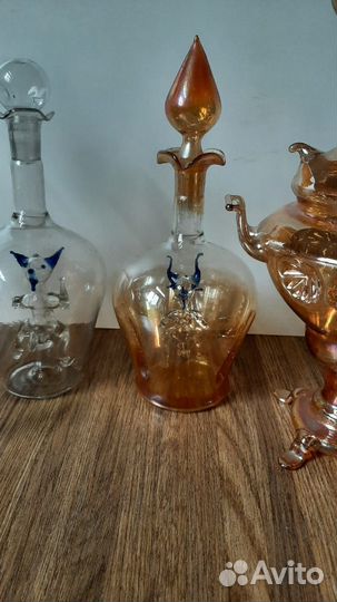 Графины СССР гутное стекло одним лотом