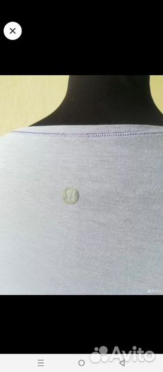 Lululemon топ майка лиловый L, 48