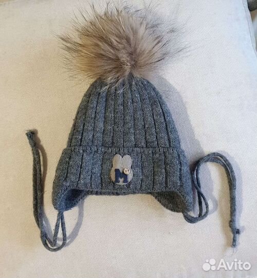 Шапка зимняя для мальчика на возраст 1 год