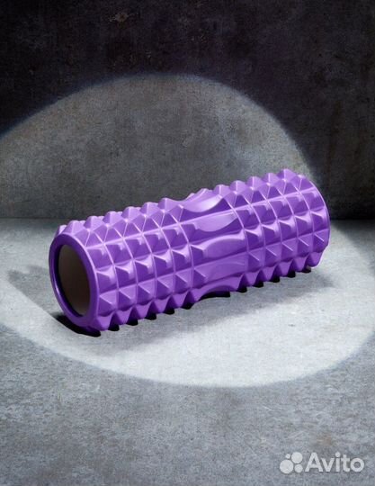 Ролик массажный для фитнеса и йоги сдвоенный