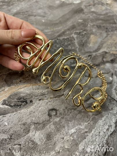 Колье чокер amore золотая/Цепь крупная/новое