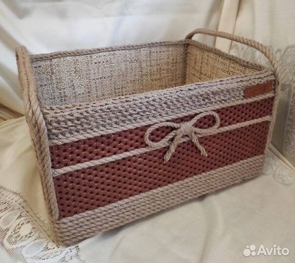 Интерьерные изделия из джута