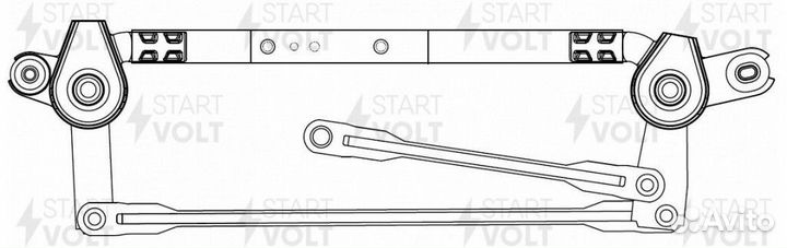 Трапеция стеклоочистителя startvolt VWA 08L5