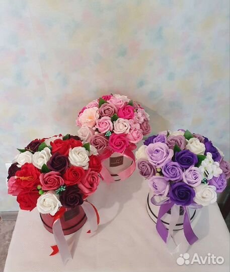 Букет из мыльных роз