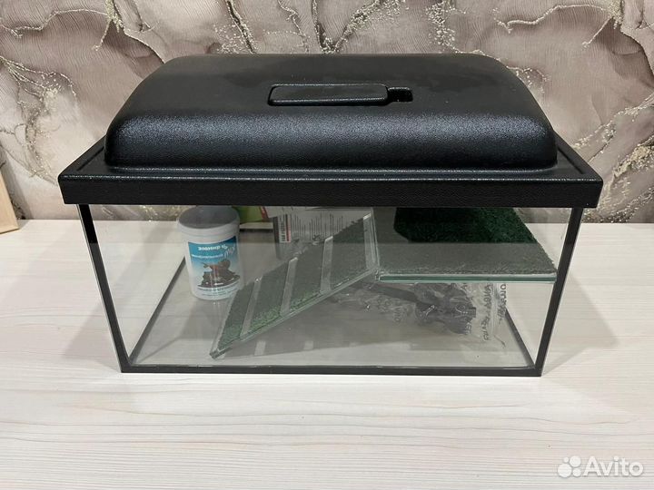 Новый аквариум для черепахи 25л комплект