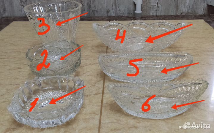 Хрусталь, цветное стекло времён СССР