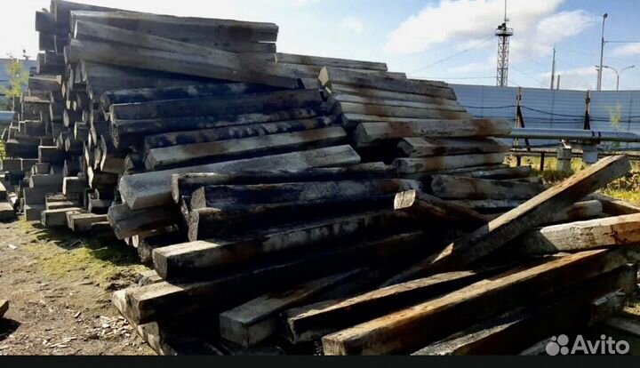 Шпалы деревянные железнодорожные б/у