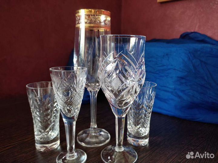Только бокалы хрустальные разные СССР