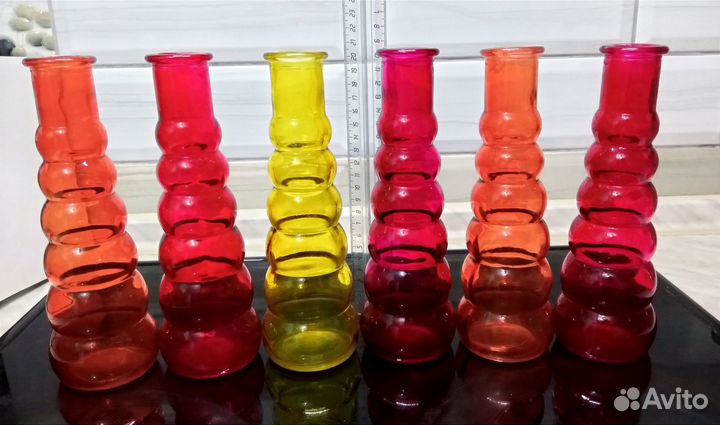 Бутылки, вазы Икея Hoff и другие разноцветные