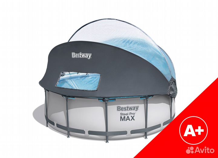 Каркасный бассейн Bestway 366х100 см с куполом