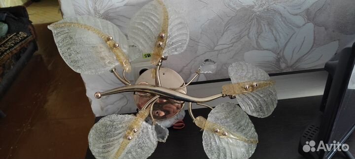 Люстра хрустальная кухонная 3 шт светильник