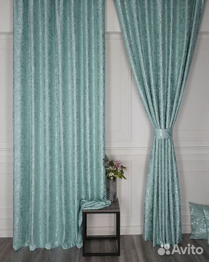 Мраморные шторы Версаль лазурный