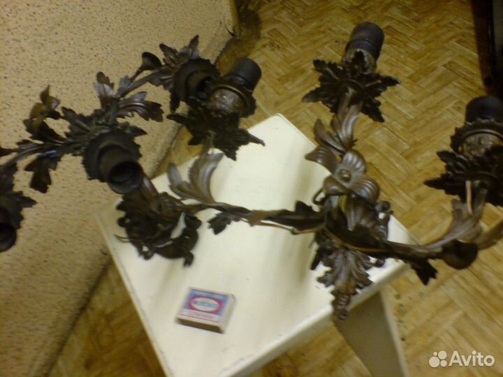 Бра настенные, модерн, бронза, старинные