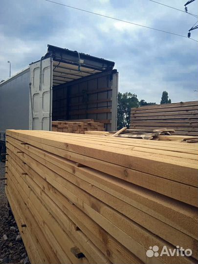 Доска обрезная, сорт 1, т/у, сосна