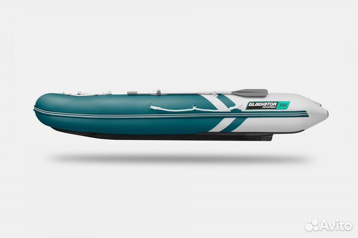 Надувная лодка gladiator E350S Морской зеленый-бел