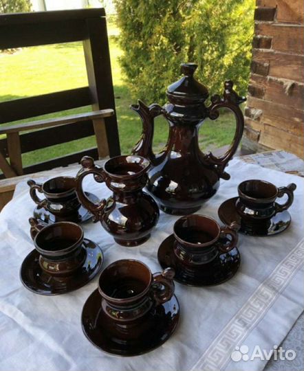 Гжельский кофейный сервиз