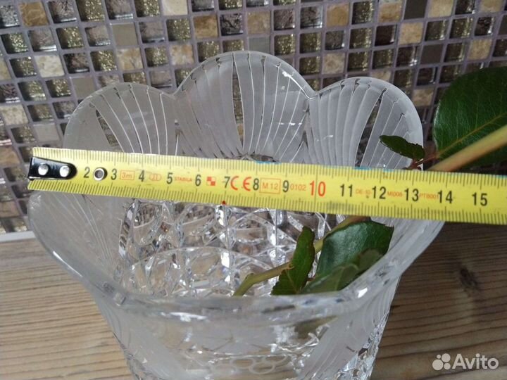 Хрустальная ваза СССР с олимпийской символикой