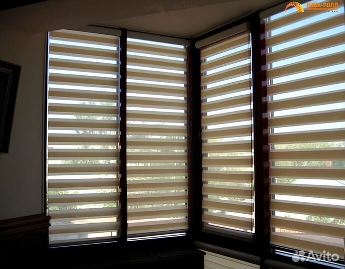 Шторы зебра, день ночь