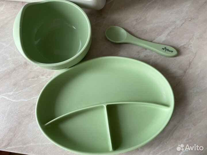 Силиконовая детская посуда
